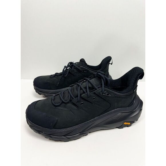 Hoka One One Kaha 2 Low GTX Sz 7.5 Black Hiking Shoes New Men 1123190-BBLC - Picture 2 of 7